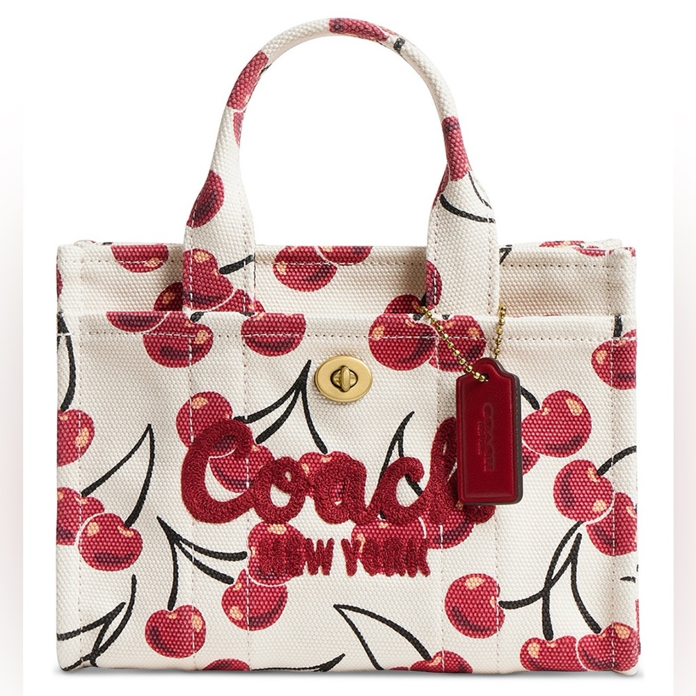 Coach Cargo Tote Bag 20 With Cherry Print 🍒